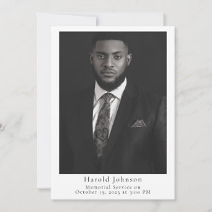 Anúncio do Funeral de Foto Simples