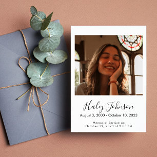 Anúncio do Funeral Minimalista