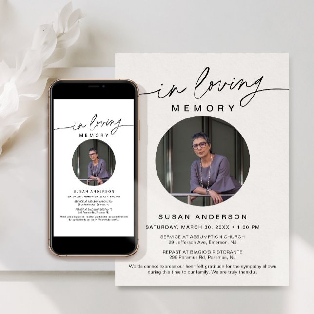 Anúncio do Funeral Minimalista EVERLEIGH (Criador carregado)