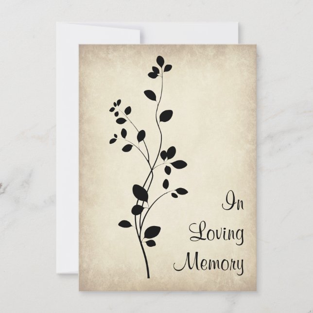 Anúncio do Memorial do Design Funeral Leafy Vine (Frente)