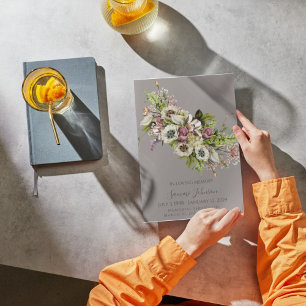 Anúncio do Memorial Floral Funeral da Cinza lavand