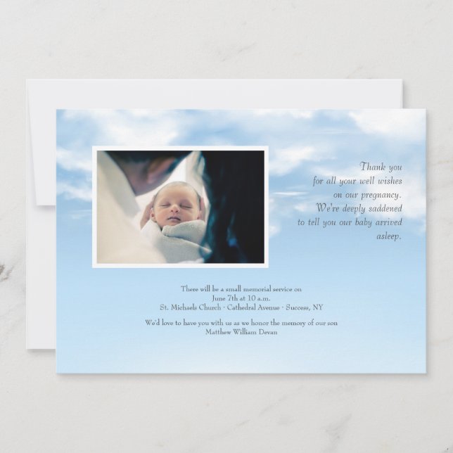 Anúncio do Memorial Stillborn (Frente)