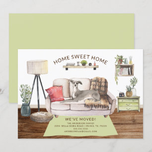 Anúncio do Movimento do Cão de Greyhound Italian