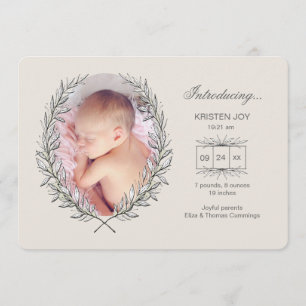 Anúncio do nascimento da foto do quadro do louro