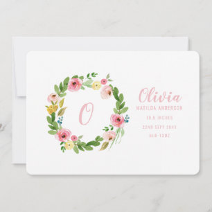 Anúncio do nascimento da grinalda da aguarela