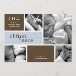 Anúncio do nascimento de Cuddlebug (rosa ou azul)