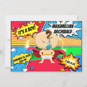 Anúncio do nascimento do super-herói da banda