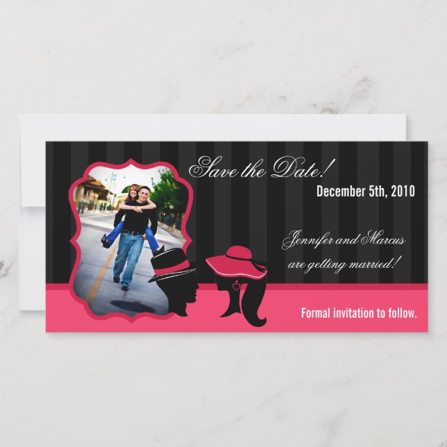 Anúncio do Noivado 4x8 Hats Formal Elegante (Frente)