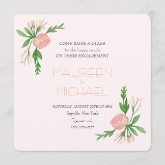 anúncio do noivado de aquarela