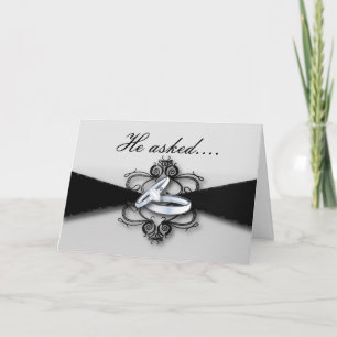 anúncio do noivado de bandas de casamento que ele 