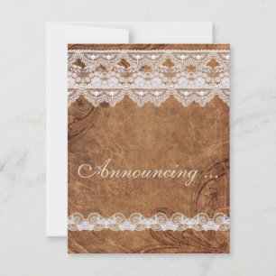 Anúncio do Noivado de couro e rendas