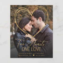 Anúncio do Noivado de Foto do Coração 2 do Orçamen