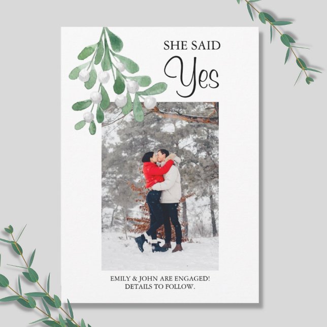 Anúncio do Noivado de Foto em Aquarela (Criador carregado)