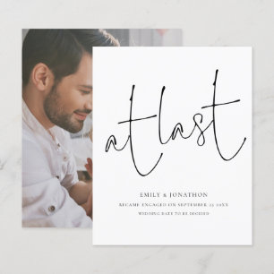 Anúncio do Noivado de Fotografia do Último Scrip