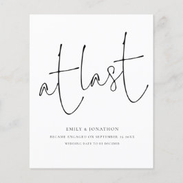 Anúncio do Noivado de Fotografia do Último Script