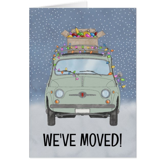 Anúncio do Novo Endereço do Automóvel Retro (Frente)