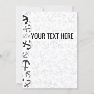 Anúncio do padrão de âncora marinha preto branc