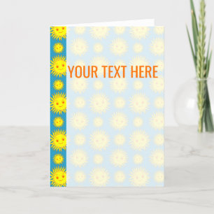 Anúncio do Padrão do Sol Amarelo com Rosto