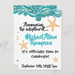 Anúncio do partido da adopção da estrela do mar