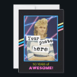Anúncio do Partido Foto do Estilo Retroativo de 19<br><div class="desc">Vintage Retro Legal convite para modelo de foto temático da década de 1980. Personalize este convite fantástico com a sua própria fotografia totalmente excelente. Tem a fotografia perfeita daqueles tempos loucos e selvagens dos anos 80? Você tinha cabelos grandes, perm, ou uma mula? É fácil carregar. Seus amigos vão adorar....</div>