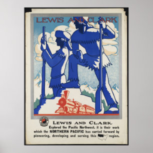 Anúncio do poster das viagens vintage de Lewis e