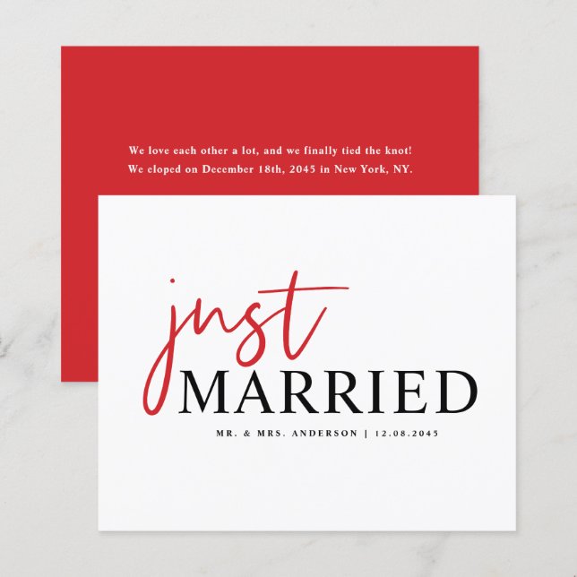 Anúncio do Recem casados de Manuscrito Vermelho (Frente/Verso)