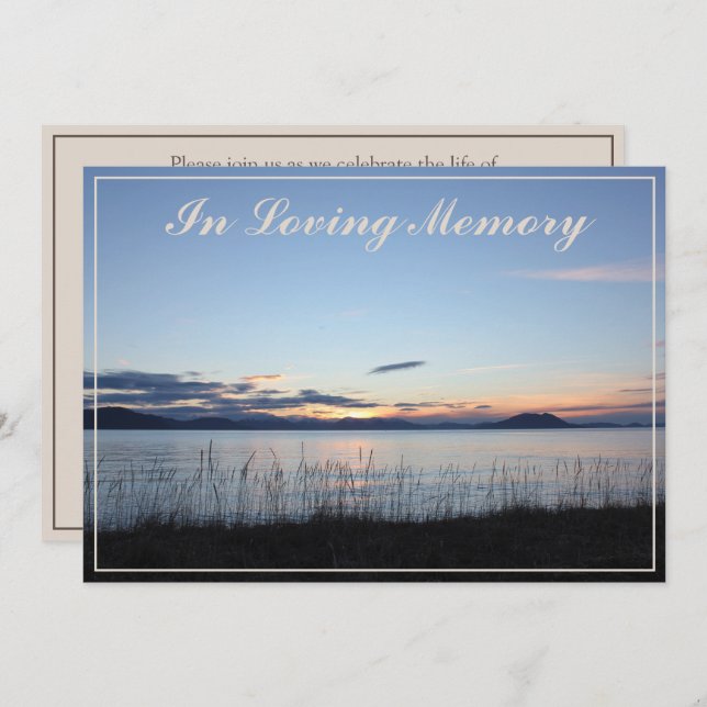 Anúncio do Serviço Memorial Costeiro Sunset (Frente/Verso)