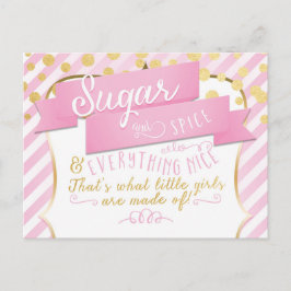 Anúncio do Sugar & Spice Girls em cartão postal de