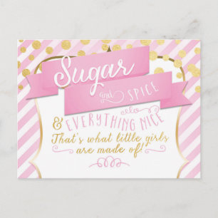 Anúncio do Sugar & Spice Girls em cartão postal de