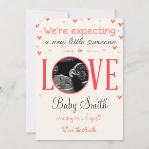 Anúncio do ultra-som da gravidez do amor dos