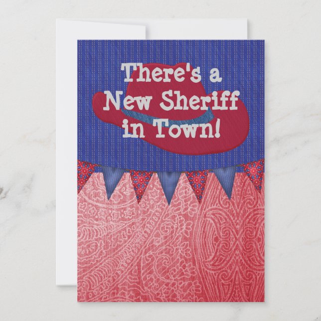 Anúncio do xerife do cowboy ocidental (Frente)