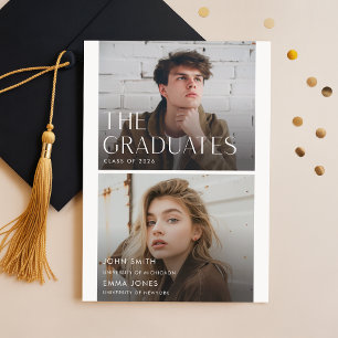 Anúncio Dois Graduados Modernos Dupla Formatura