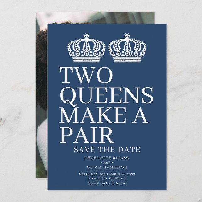 Anúncio Dois Queens Fazem Um Casamento Lésbico De Gay Par (Frente/Verso)