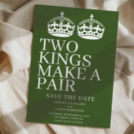 Anúncio Dois Reis Fazem Um Casamento Par Gay