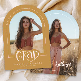 Anúncio Dourado de Graduação de Foto Rosa-Rosa