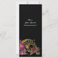 DRAGÃO / DRAGÃO DE FANTASIA EM OURO ROSA ROXO PRET