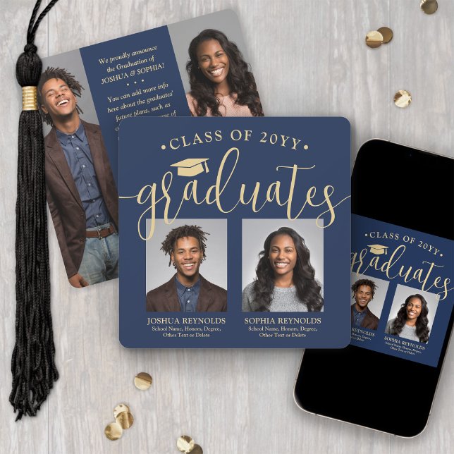 Anúncio Dupla graduação 2 Formandos e 4 fotos Marinho e Do (Criador carregado)