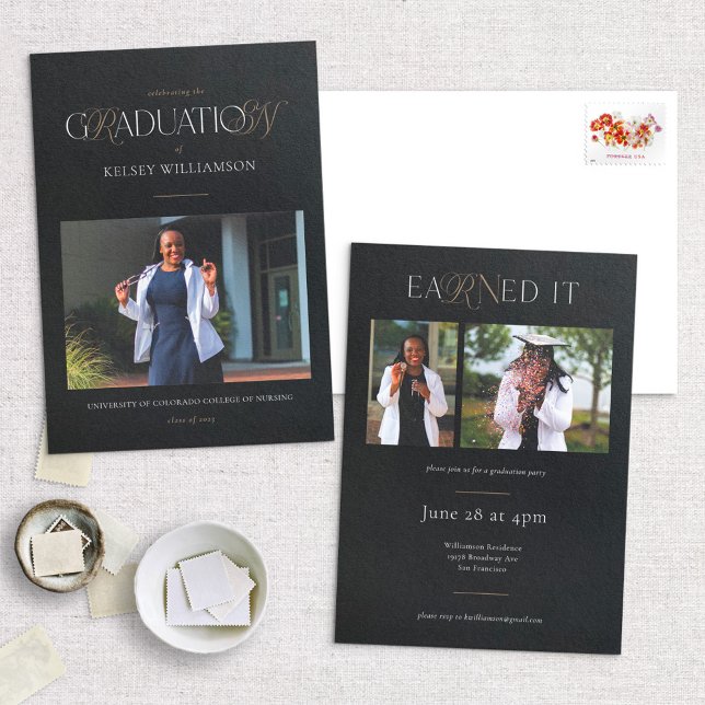 Anúncio e Convite de Formando de Grau de Enfermage (Criador carregado)