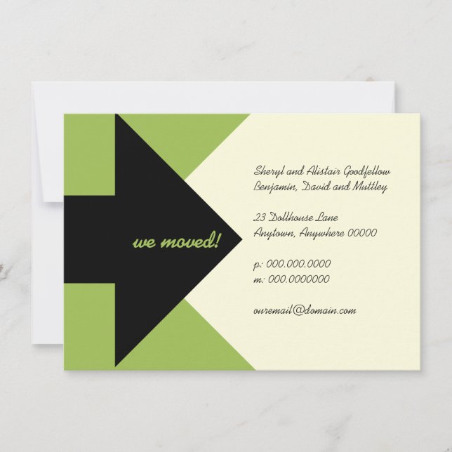 Anúncio e Convite para Mover Seta de Ponteiro (Frente)