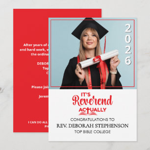Anúncio É REVERENDO NA VERDADE Ordenação Graduação