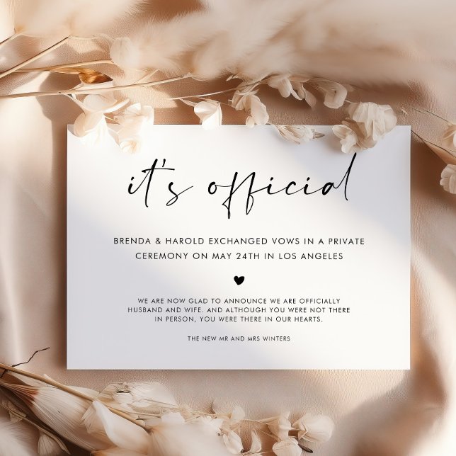 Anúncio É um casamento simples oficial (Criador carregado)