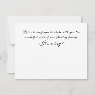 Anúncio É um menino! Revelação do Sexo do Bebê com Alegria