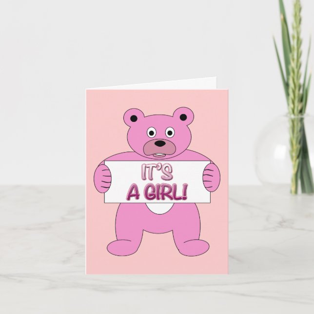 Anúncio É um Urso Rosa Menino (Frente)