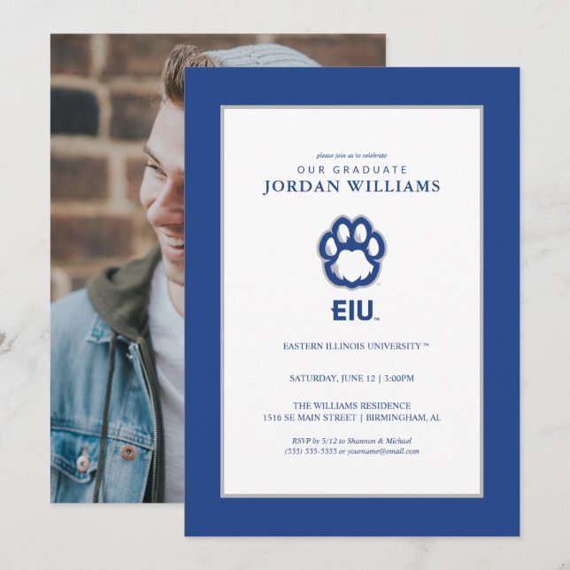 Anúncio Eastern Illinois Panthers Marca da Pata & EIU (Frente/Verso)