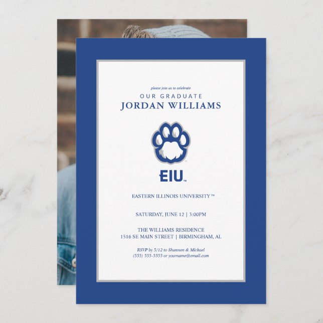 Anúncio Eastern Illinois Panthers Pegada & EIU (Frente/Verso)