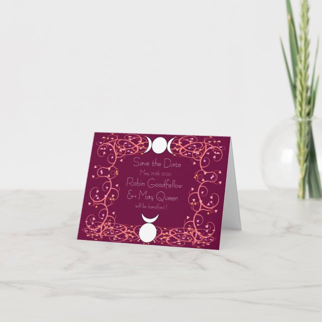 Anúncio Economias do vermelho a data Notecard Wiccan (Frente)
