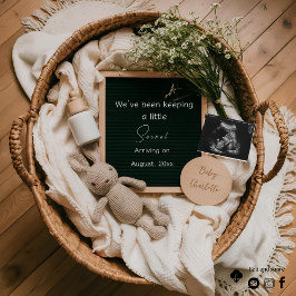 Anúncio editável de gestação neutra do boho