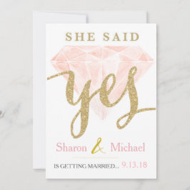 Anúncio Ela disse sim, Link Diamond