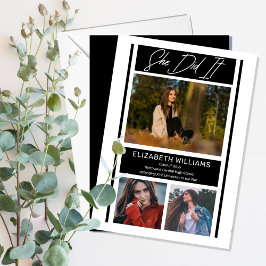 Anúncio Ela Fez Um Simples Mínimo Graduação De BW