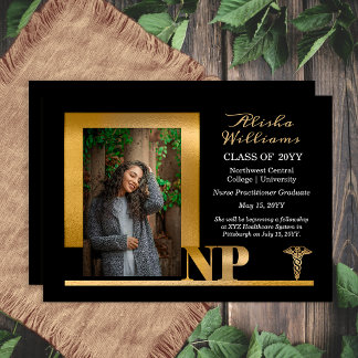 Anúncio Elegant Black Gold NP Nurse Practitioner